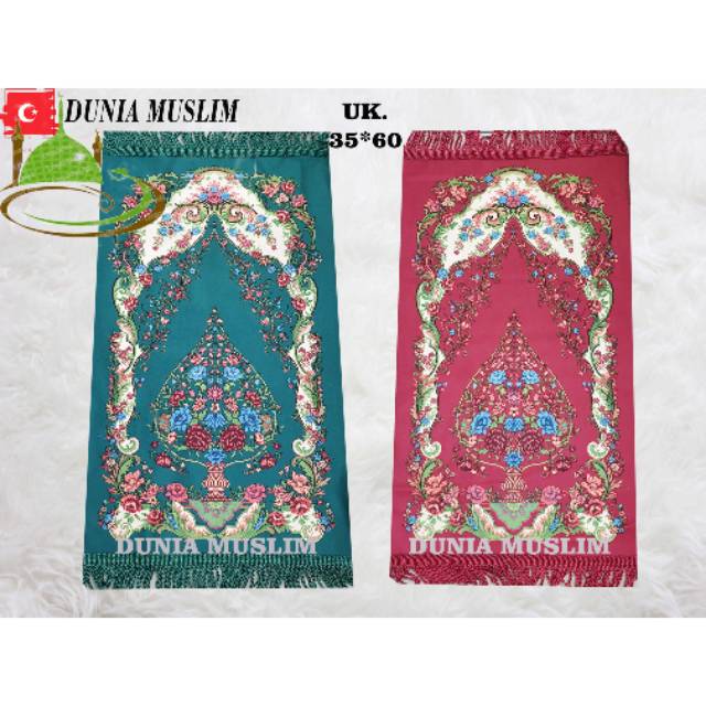 ✽¬ Sajadah Turki SUEDE simli oleh oleh haji dan umroh ANAK ANAK 35x60 cm Karpet sholat ⚡