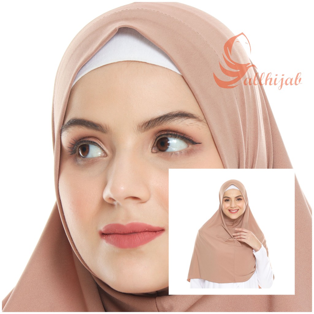 Khimar Daisy Instan Bergo Malay Jersey Premium