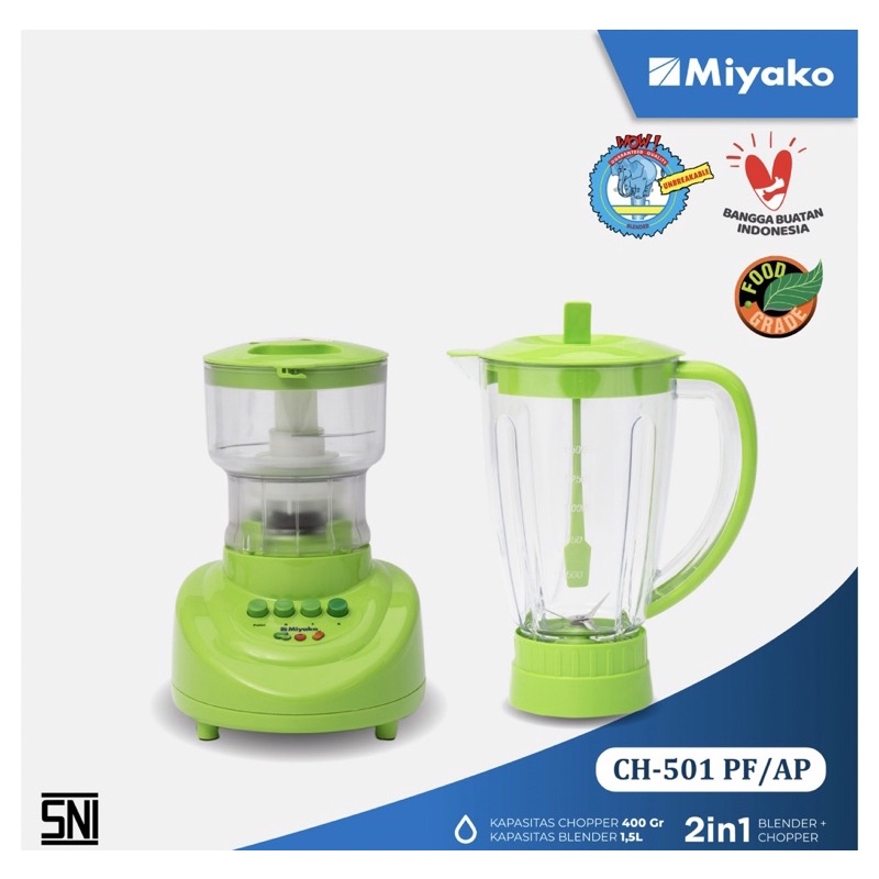 Blender Chopper 1.5 Liter MIYAKO CH-501 PF/AP CH501PFAP CH 501 PFAP