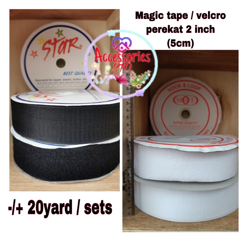 

[1sets] magic tape 2 inch / velcro perekat 5cm / 20yard