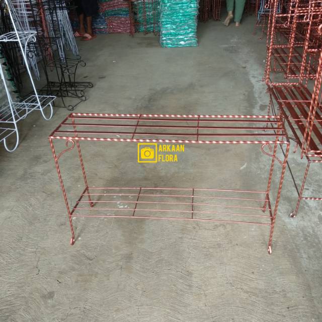 Rak besi pot Tanaman 2 susun