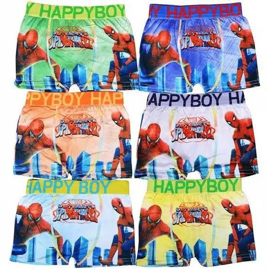 4 Pcs Celana Dalam Anak Happy Boy SNI - Celana Boxer Anak Motif Super Hero