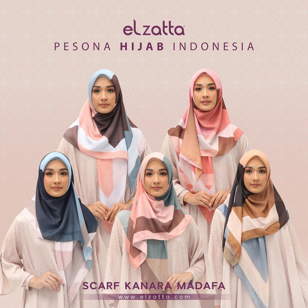 ELZATTA KANARA MADAFA / SCARFT ELZATTA / KERUDUNG ELZATTA / SEGIEMPAT ELZATTA