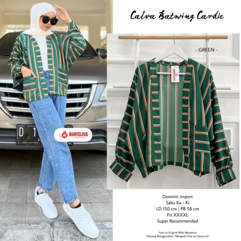 CALVA BATWING CARDIE BY MARVELOUS (CARDIGAN MUSLIMAH) Outer wanita modern rekomended