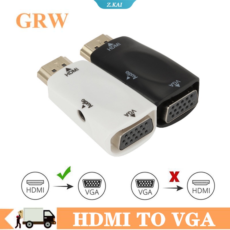 Kabel Adapter Converter HDMI Male Ke VGA Female 1080P Untuk PC / Laptop / TV Box / Komputer / Proyektor