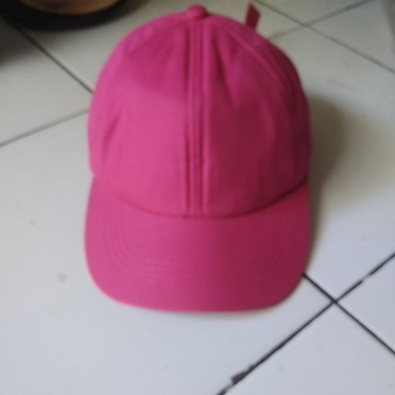 Topi anak bisa request nama ( burdir) custom nama-Pink fanta