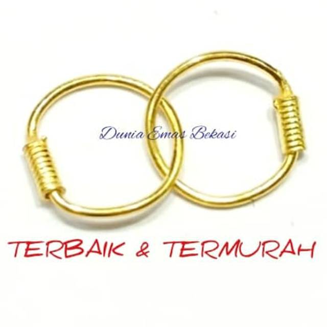 Anting Kenip Bayi 1/4 gram Emas 24 Karat. (Sebelah saja)