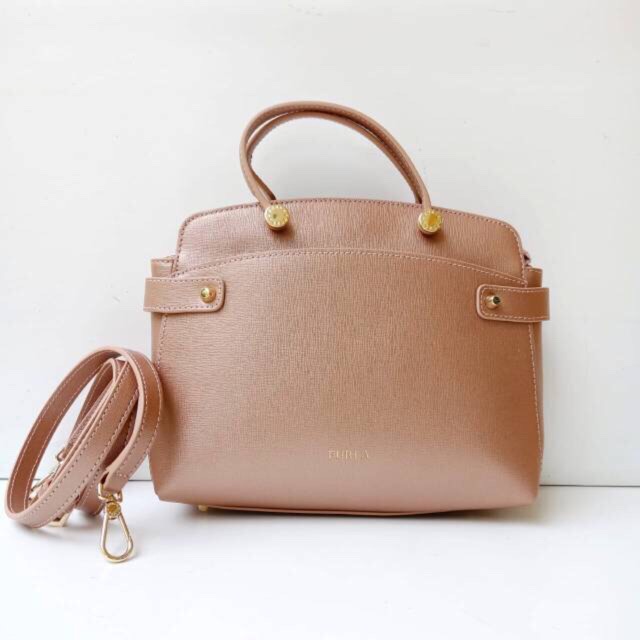 Preloved Furla Small Agatha moonstone (rose gold)