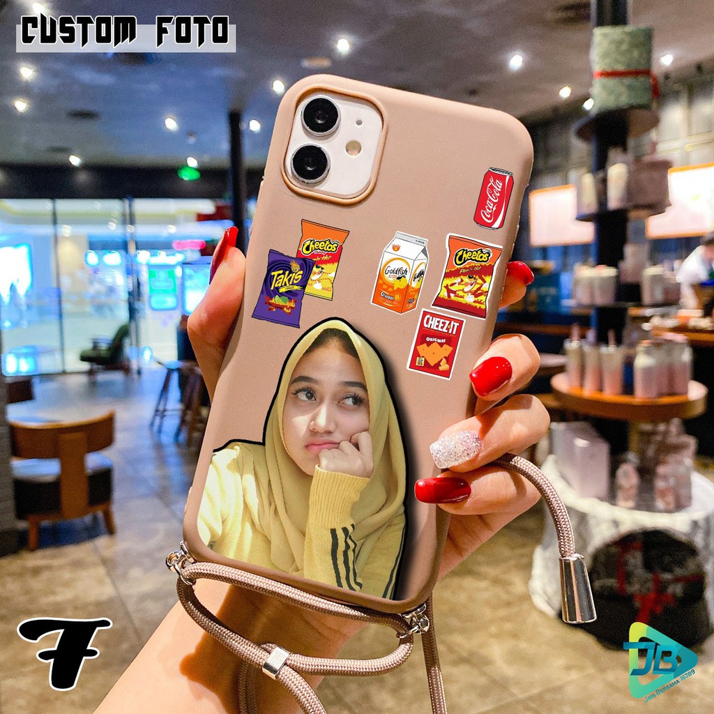 Softcase Custom Slingcase Tali Lanyard Candy Custom Samsung A6 J8 A6+ A8 A8+ M10 A10 A70 A70s JB3195