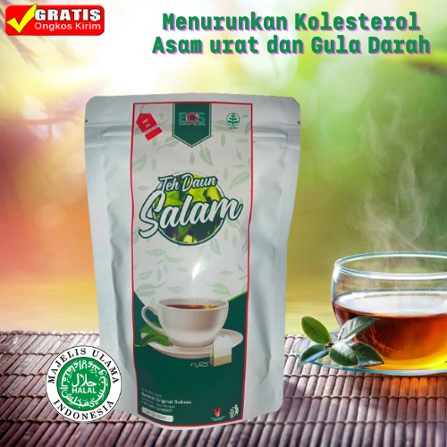 Teh celup DAUN SALAM minuman berkhasiat kaya manfaat Kolesterol Asam urat dan gula darah