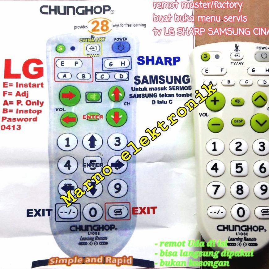 Remot Master Remot Sakti Factory Sermode Buka Menu Servis Remot Pintar