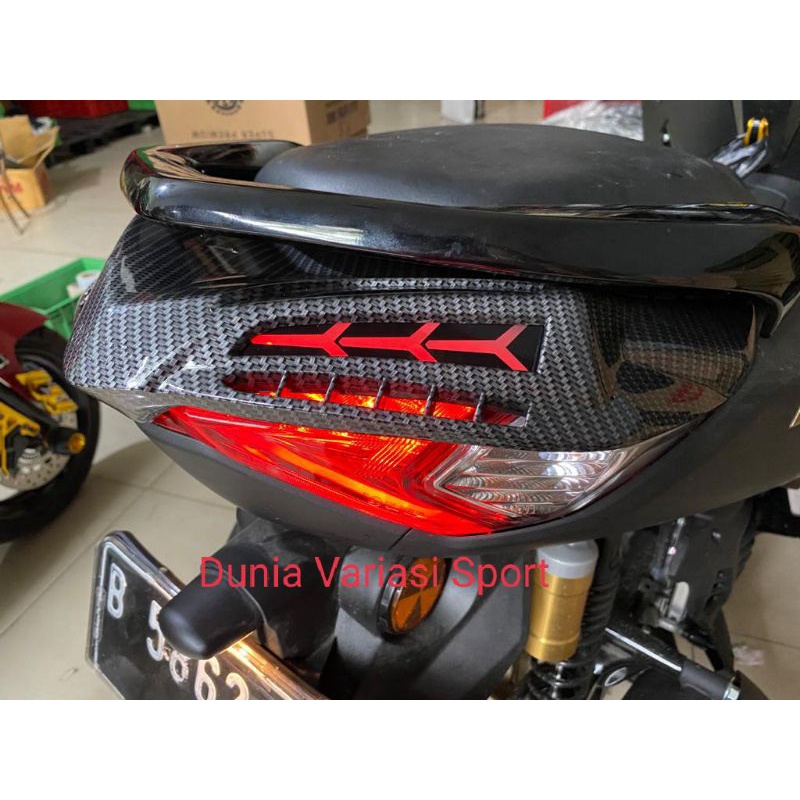 Duck Tail Carbon New Nmax Daktel Carbon Topi Lampu Rem Belakang