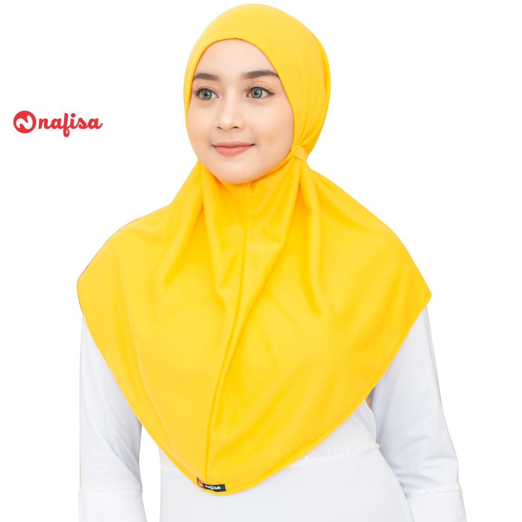 Jilbab Instan Kaos Antem Nafisa Hijab AT HOME L | Hijab Instan Tali Kerudung Khimar Tanpa Pad