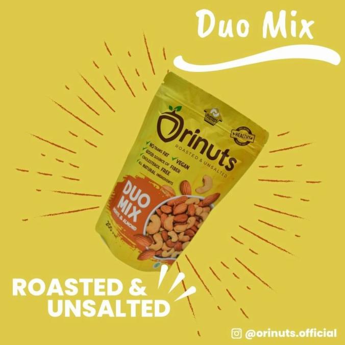 

Snack Orinuts Duo Mix Kacang Mente Mete Almond Panggang