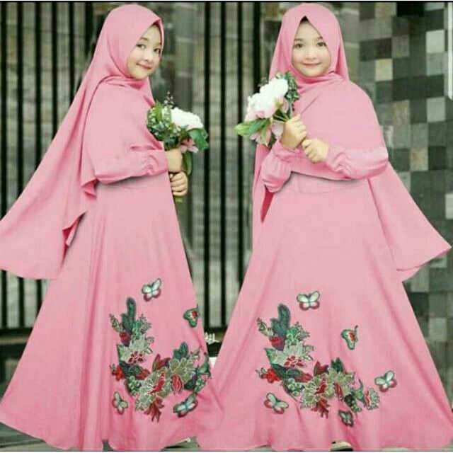 Gamis anak perempuan sativa  2in1