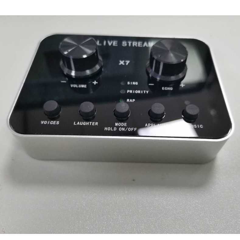 (100% BARANG ORI) ALLOYSEED Audio USB External Soundcard Live Broadcast Microphone - X7