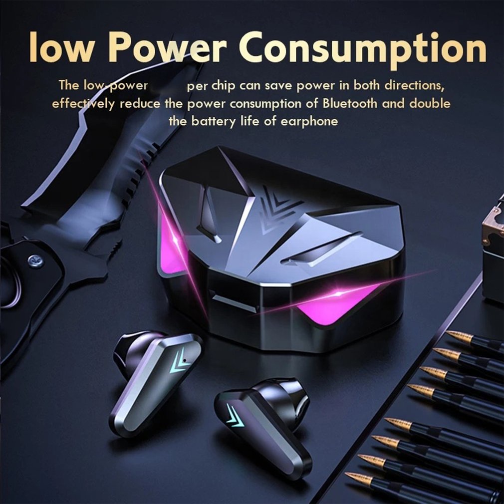 TWS X15-PRO headset bluetooth GAMING LOW LATENCY HIFI BASS wireless stereo music sport telfon daily earphone microphone