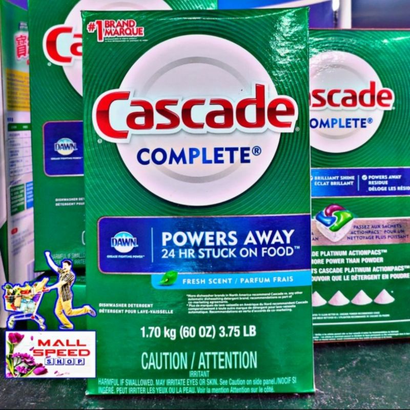 cascade complete dishwasher powder fresh scent 170.kg