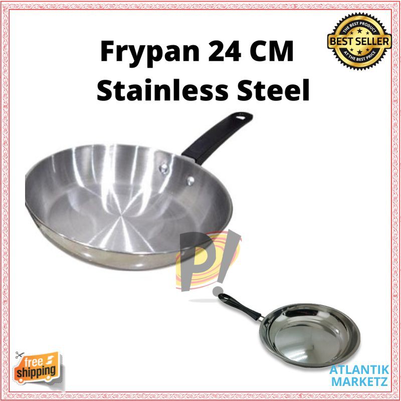 WAJAN / TEFLON / FRY PAN STAINLESS 24 CM FRY PAN STAINLESS 555