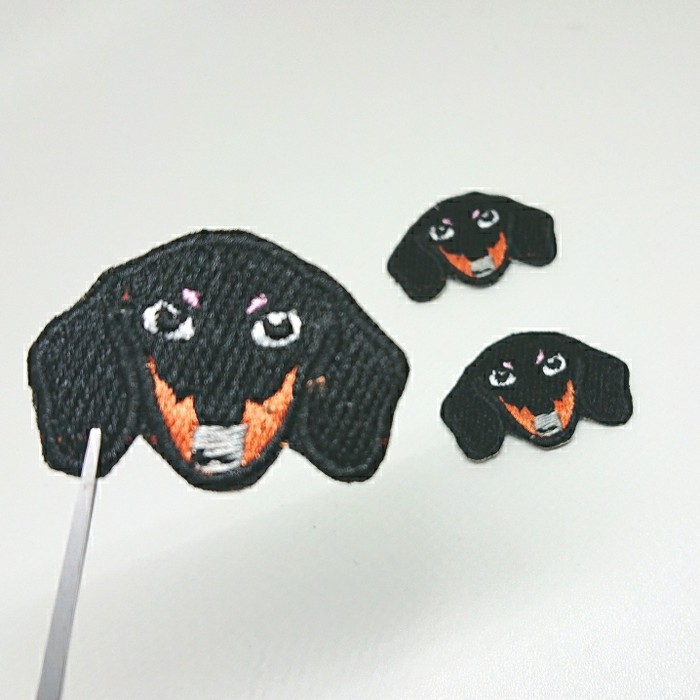 Iron Patch Teckle Dog Face