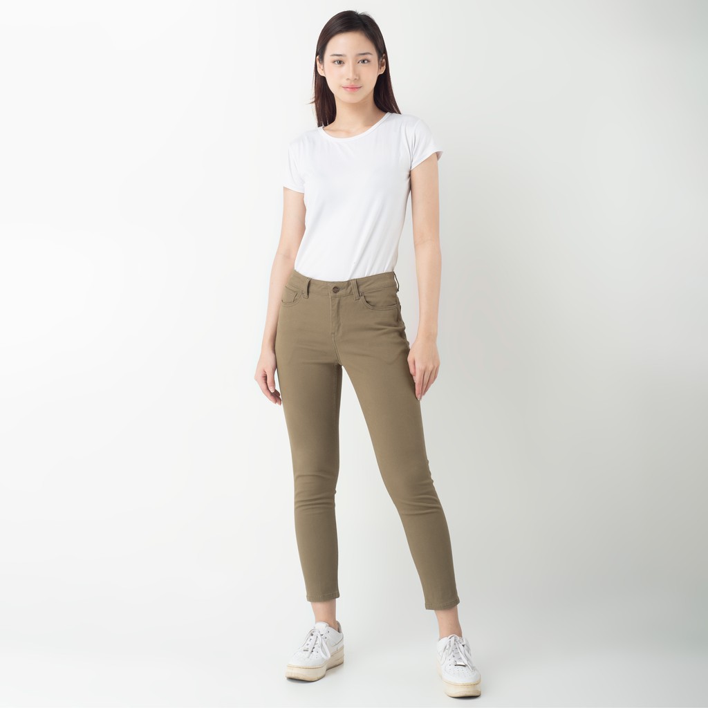 Benhill  Celana Panjang &quot;Mari&quot; Wanita Premium  Stretch  Skinny  Warna Olive 709-710-32773 / Ramayana Jatinegara