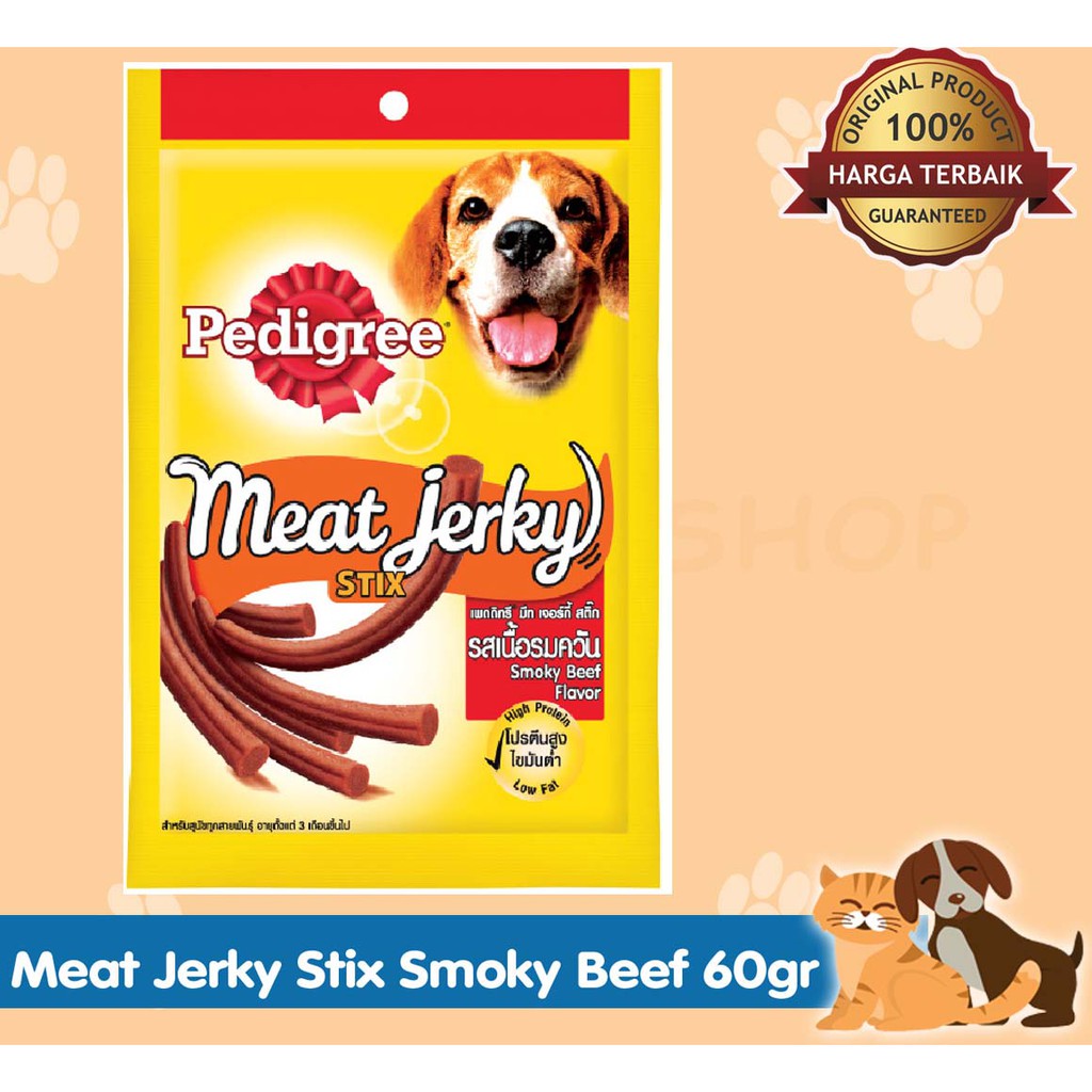 PEDIGREE MEAT JERKY STIX SMOKED BEEF 60GR