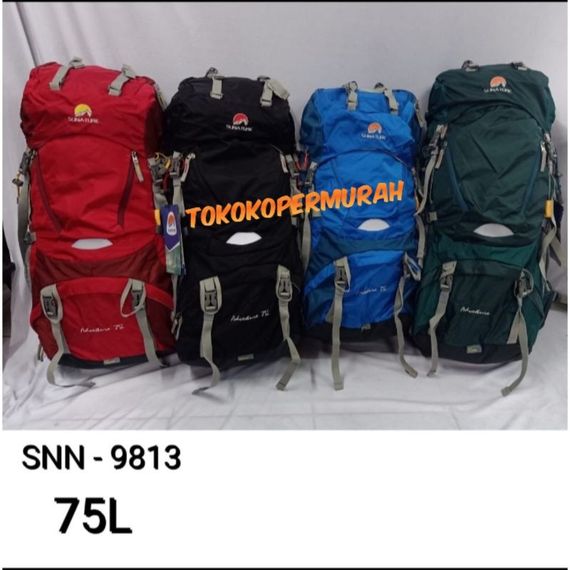 TAS GUNUNG SUNATURE ADVENTURE 75 LITER SUDAH H2O TAS CARRIER 9813