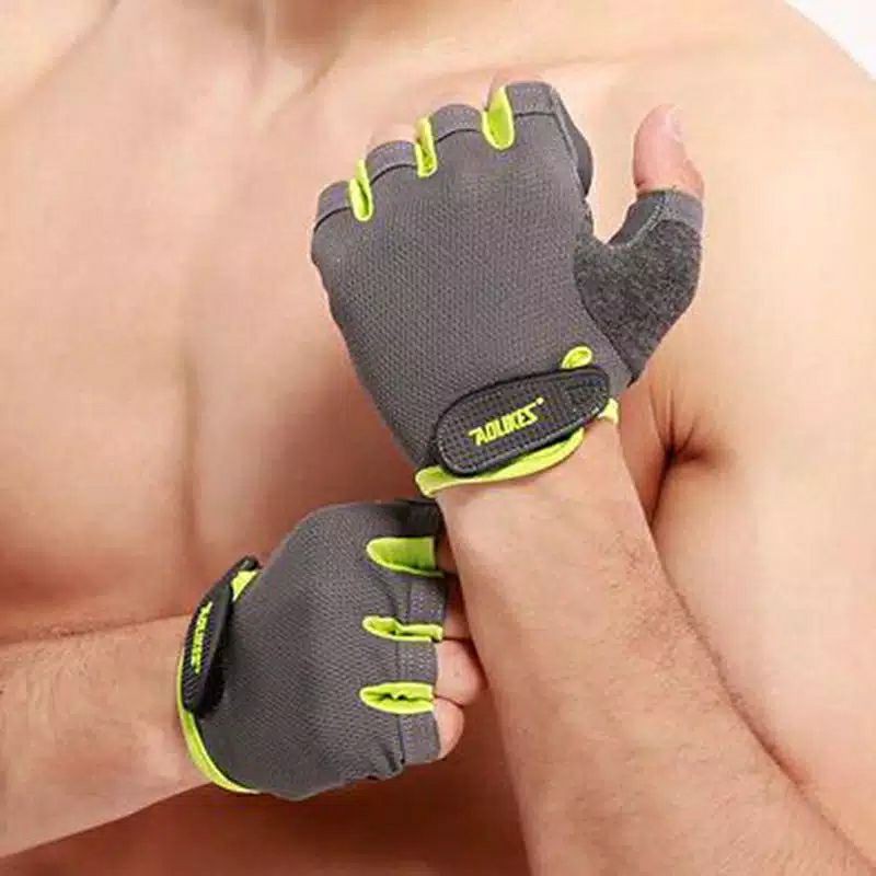 sarung tangan AOLIKES 112 half finger gloves gym fitness padding glove sport lifting weights