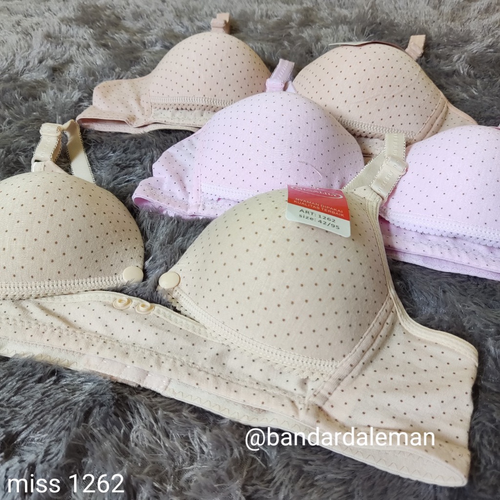 Bra Menyusui / BH Menyusui Misslily 1262 Original Import Premium Tanpa Kawat Size 38 40 42-1