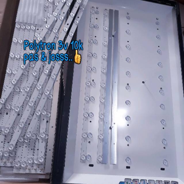 LED BACKLIGHT POLYTRON PLD32T710 PLD32T100 PLD32D700 PLD32D900 PLD32D758 PLD32D100 3V 10 LED KANCING