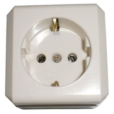 Broco Socket Outlet Stop Kontak OB Segi Broco Tempel Tembok