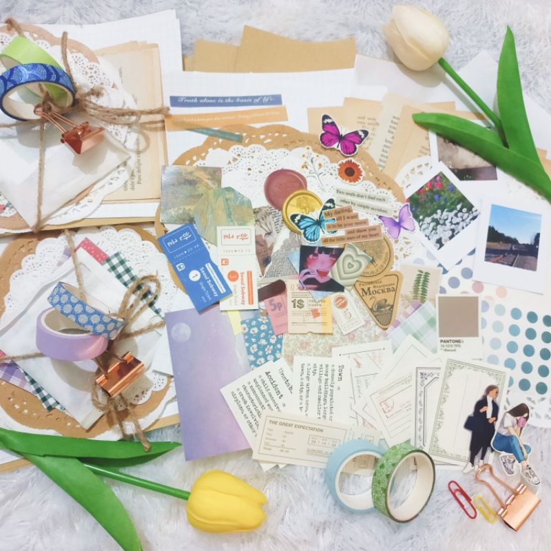 

80+ Journal Kit Ephemera Versi B Journaling Vintage Scrapbook Bujo Kit by asternoon.id