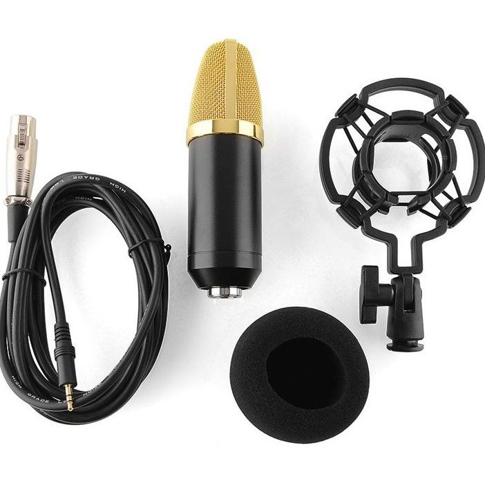 Taffstudio Bm 700 Mikrofon 3.5Mm Kondenser Studio Dengan Shock Proof Usb Mount Bm700 Mic Bm-700 Cond