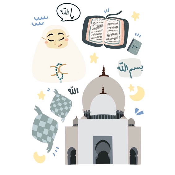 

sticker sheet daily moslem muslim islam