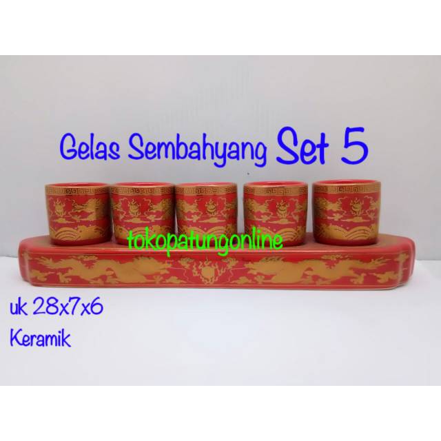 Gelas Sembahyang Set 5 Naga 805 New