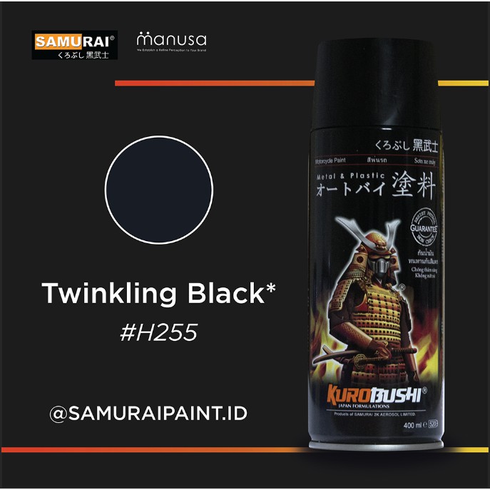 Samurai Paint Twinkling Black Honda #H255 Cat Aerosol Kualitas Kompresor