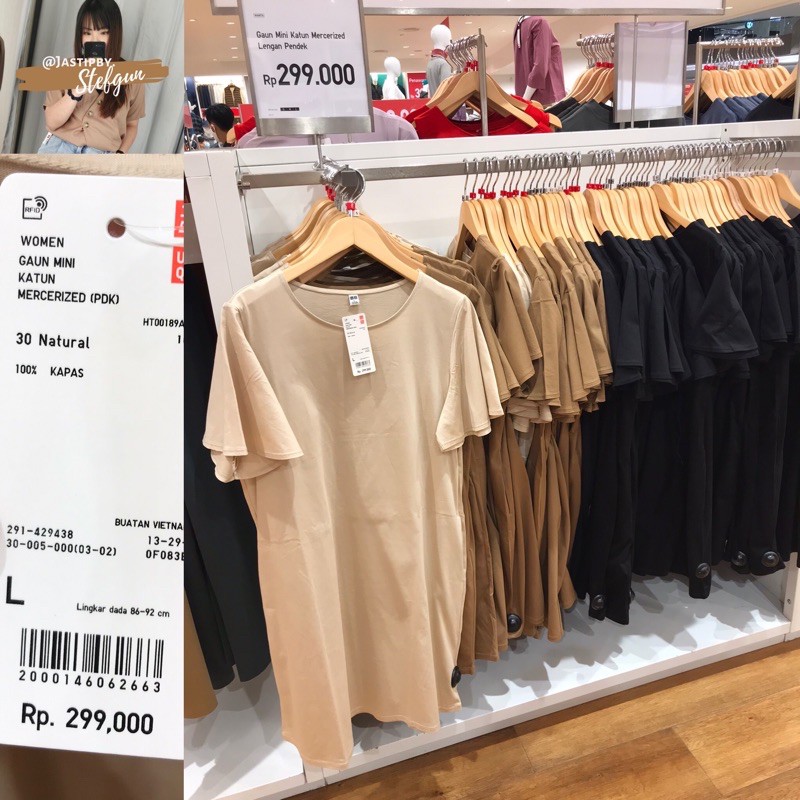 SALEE UNIQLO GAUN MINI KATUN MERCERIZED