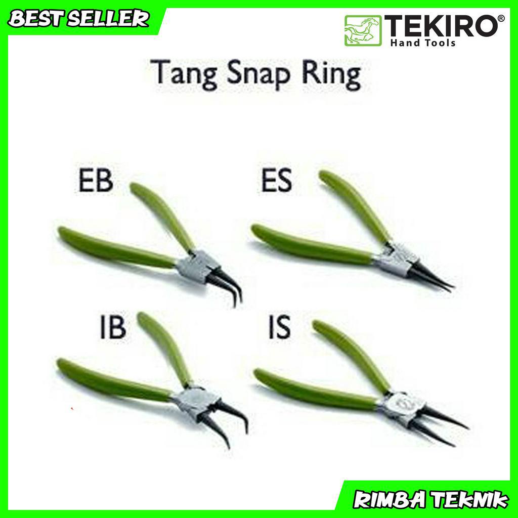 TEKIRO Tang Snap Ring Pliesr Set 4pcs Circlip Pliers Pliers Set Tang Snap ring EB ES IB IS Lurus Bengkok Buka Tutup