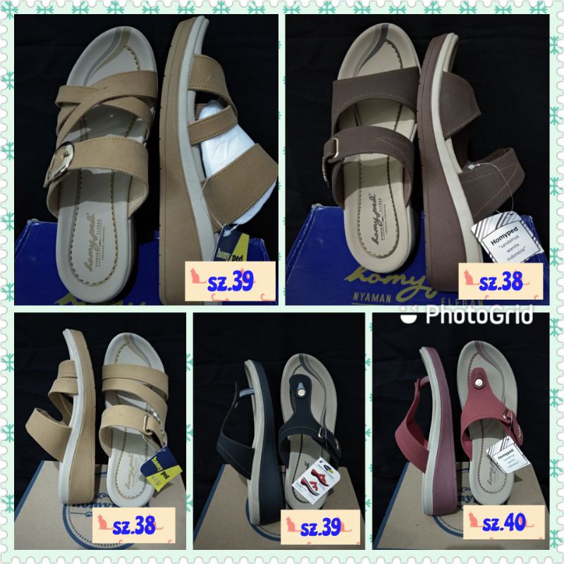 homyped sandal wedges wanita