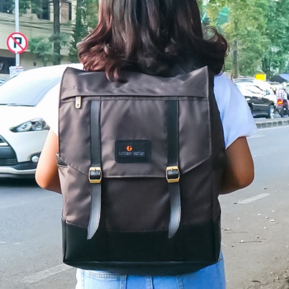 HIGHWAY BROWN |ManNeedMe x URBAN| Tas Ransel Punggung Pria Wanita Backpack ORIGINAL