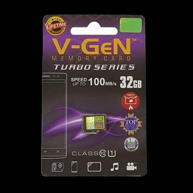 Micro SD V-Gen 32GB Turbo Series MicroSD Vgen 32 GB Class 10 V GEN NA