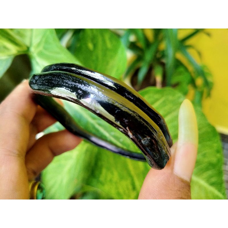 promo gelang akar bahar hitam motif tunggal bonggol size kantoran