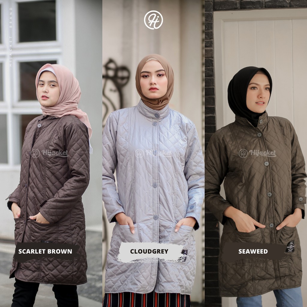 HIJACKET BELVA | HIJAKET JAKET HIJAB PANJANG WANITA MUSLIMAH SYAR'I