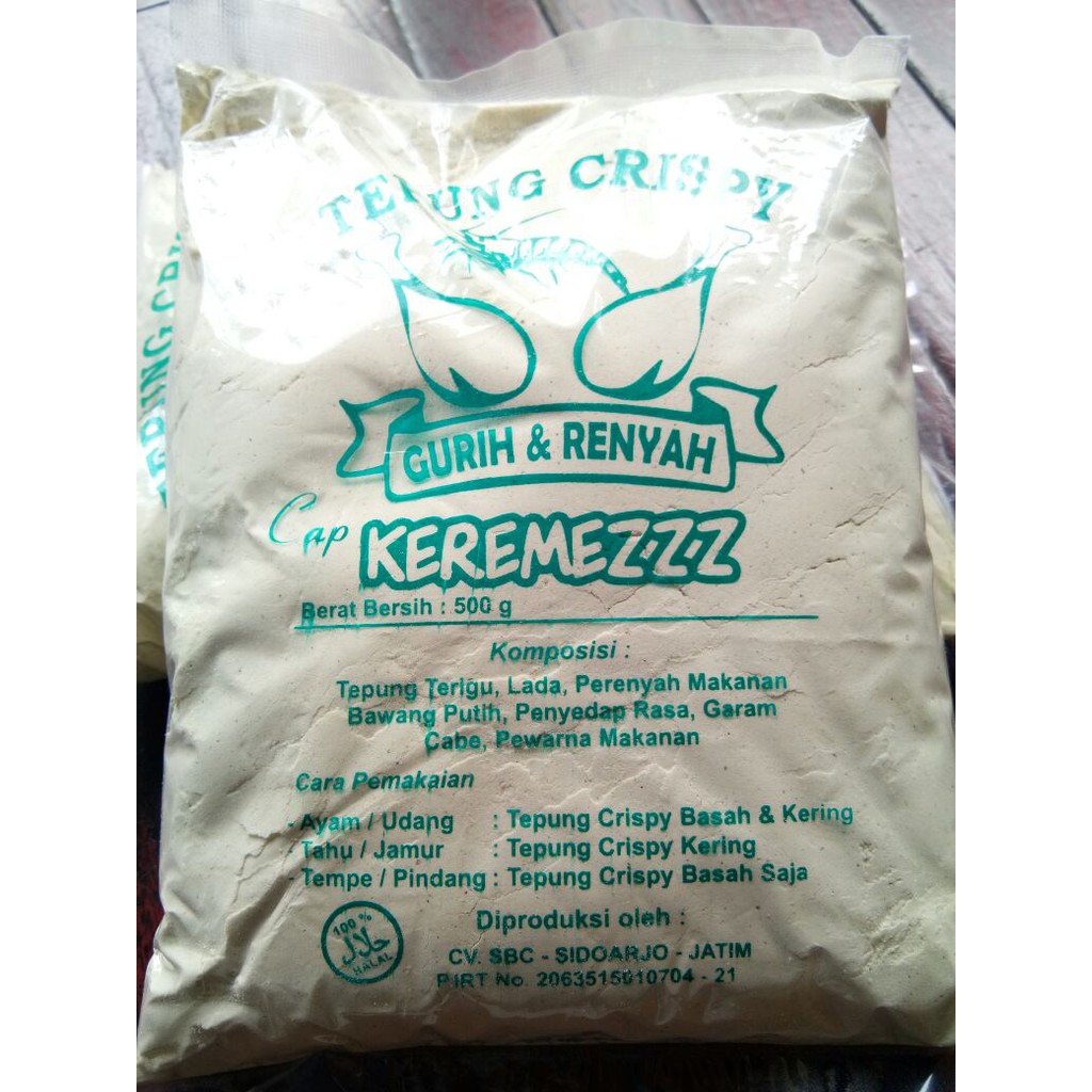 

Tepung Ayam Crispy Cap. KEREMEZZZ 500 Gram 1 Karton