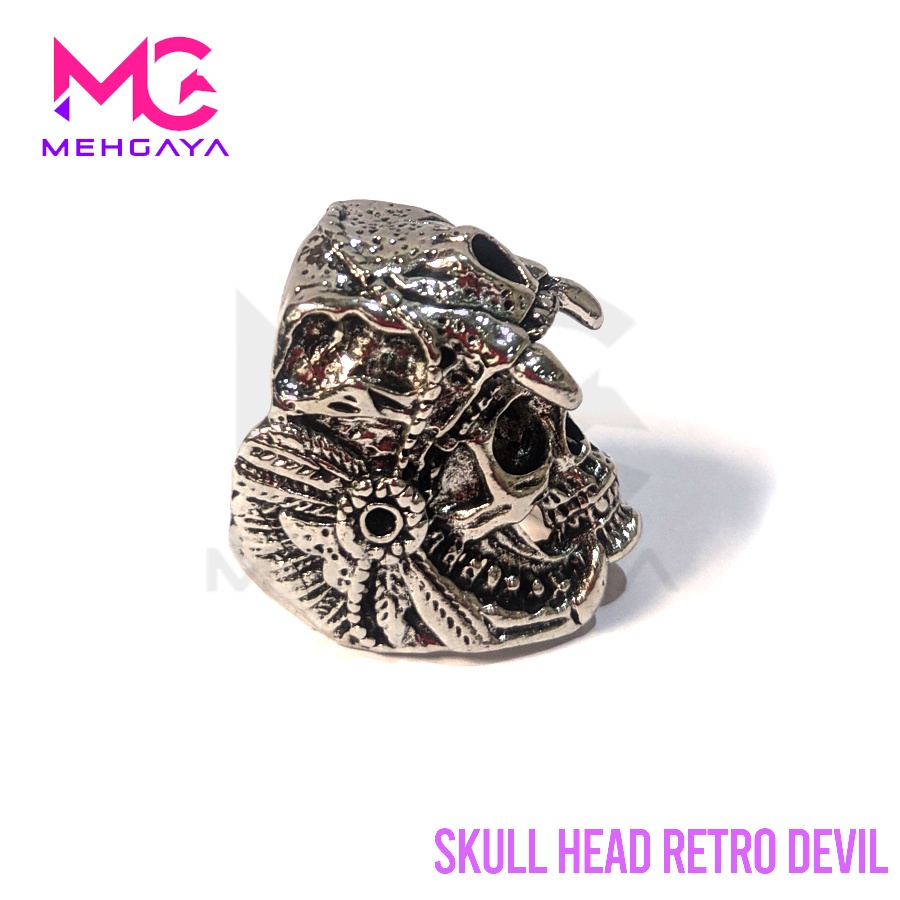 Cincin Tengkorak / Skull ring head retro devil