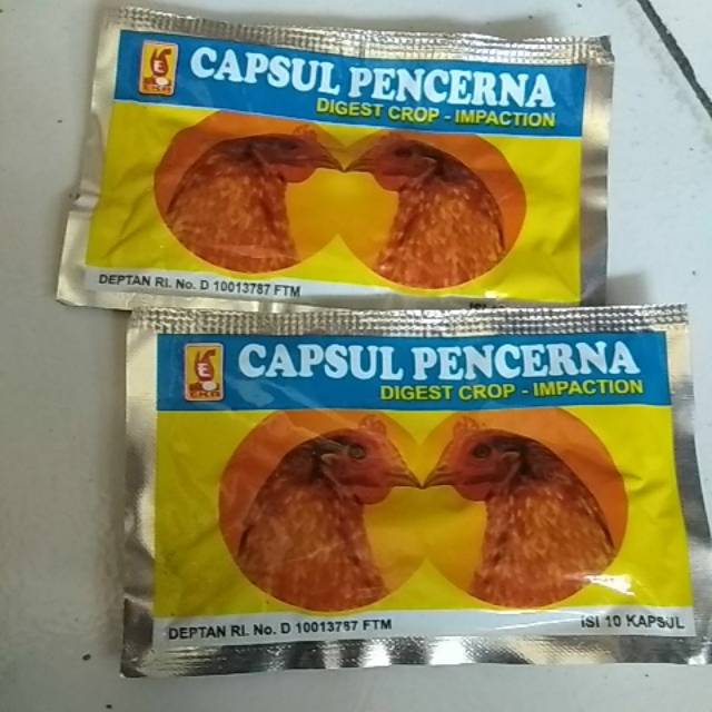 KAPSUL PENCERNA 10 kapsul tembolok eka farma capsul kapsul PENCERNA obat ayam