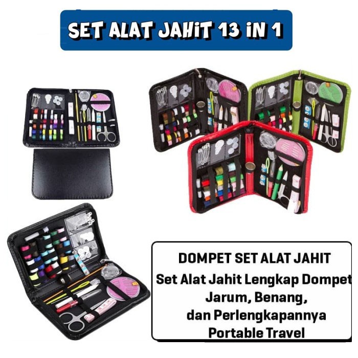 Trend-Set Alat Jahit Lengkap Dompet, Jarum, Benang, dan Perlengkapannya - Pilih Warna