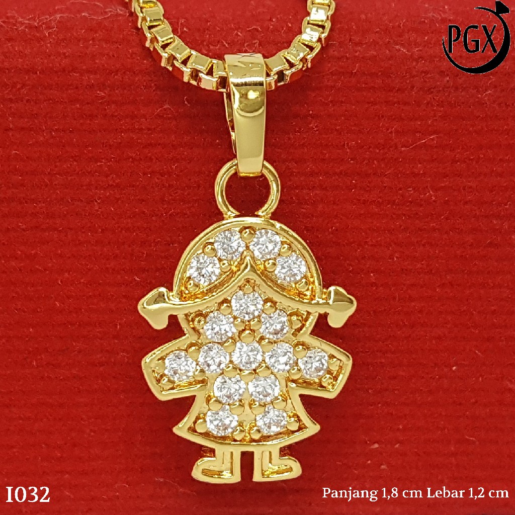 PGX Liontin Kalung Xuping Wanita Aksesoris Fashion Perhiasan Lapis Emas  - I032