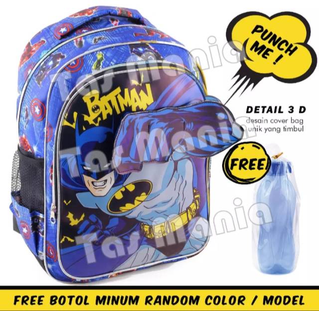 Tas anak rangsel sekolah spiderman batman TK dan SD