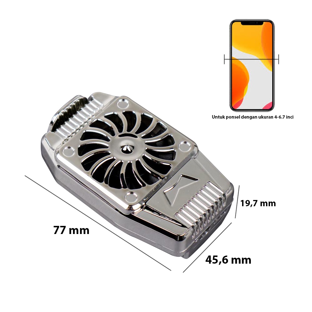 Cooling Fan Gaming Smartphone / Kipas Pendingin Handphone Gaming  / Smartphone Cooling Fan Kipas Pendingin Radiator Heat Sink